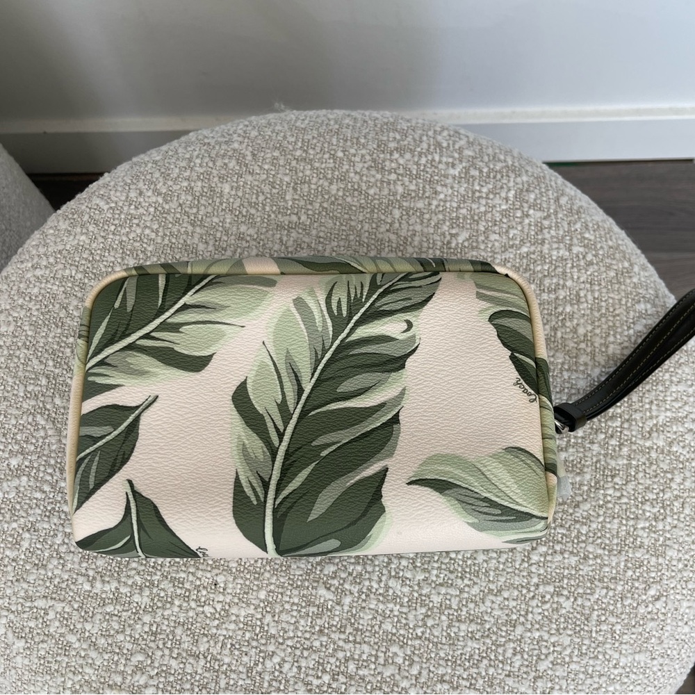 Coach Boxy Cosmetics Case With Banana Leaves - Picture 2 of 5